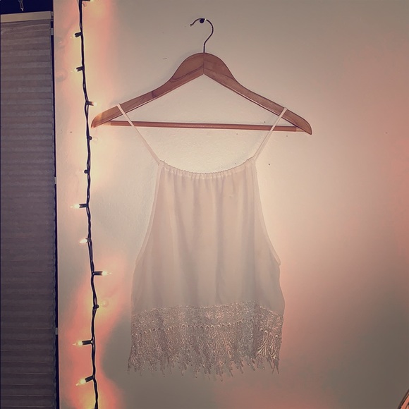 White Laced Tank Top - Picture 1 of 1